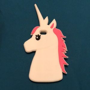 iPhone 5s case White and pink unicorn